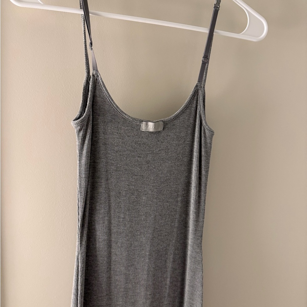 Brand new skims Gray Ribbed maxi dress